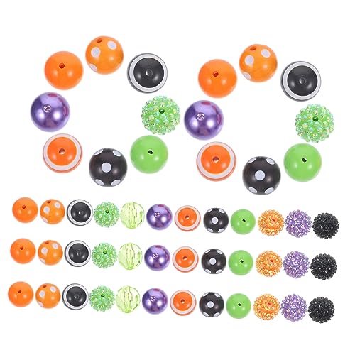 HOMSFOU 50 Stück Acrylperlen Halloween Beads für Diy Schmuckherstellung Leichte Spacer Perlen mit Glatter Oberfläche für Armbänder und Dekorationen Vielseitig Einsetzbar von HOMSFOU