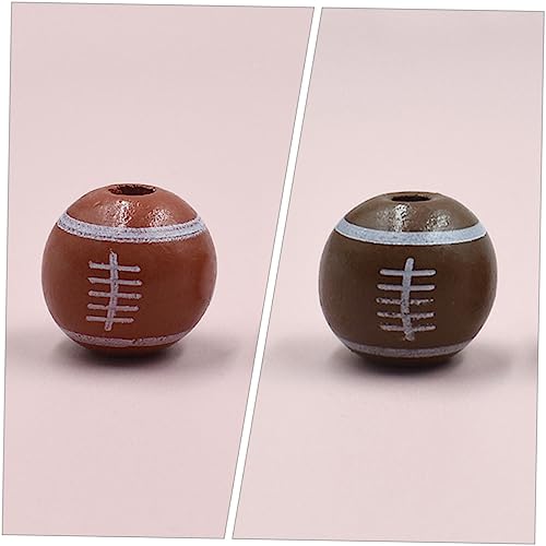HOMSFOU 50 Stück American Football Holzperlen für Schmuckherstellung Robuste Sportbeads mit Glatter Oberfläche für DIY Halsketten Armbänder und Schlüsselanhänger Kreative Bastelperlen für HOMSFOU 50 Stück American Football Holzperlen für Schmuckherstellung Robuste Sportbeads mit Glatter Oberfläche für DIY Halsketten Armbänder und Schlüsselanhänger Kreative Bastelperlen für von HOMSFOU