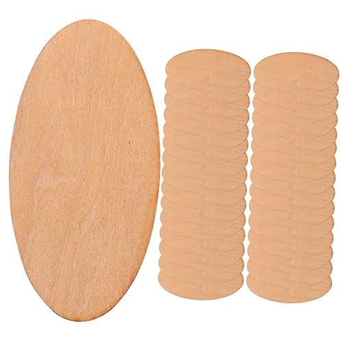 HOMSFOU 50 Stück Anhänger Aus Holz Oval Leer Herstellung Rohlinge Für Projekte Basteln Scheiben Led Verzierungen Handwerk Diy -holzornamente Holzhandwerk Unvollendet HOMSFOU 50 Stück Anhänger Aus Holz Oval Leer Herstellung Rohlinge Für Projekte Basteln Scheiben Led Verzierungen Handwerk Diy -holzornamente Holzhandwerk Unvollendet von HOMSFOU