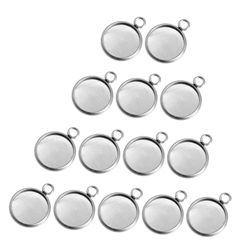 HOMSFOU 50 Stück Bezel Anhänger Grundplatte für Schmuckherstellung Runde Schmuckbasis für Diy für Ketten Ohrringe und Designs HOMSFOU 50 Stück Bezel Anhänger Grundplatte für Schmuckherstellung Runde Schmuckbasis für Diy für Ketten Ohrringe und Designs von HOMSFOU