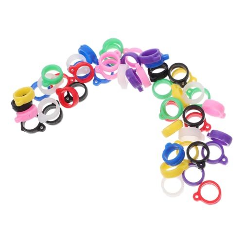 HOMSFOU 50 Stück Biegeringe Für Schmuck Machen Sie Den Ring Enger Lanyard-halskette Lanyard-stifthalter Schlüsselband Für Stifthalter Stift-lanyard Sicherungsringe Ringstift Kieselgel von HOMSFOU