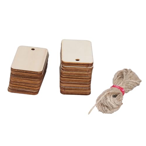 HOMSFOU 50 Stück Blanko Holzanhänger Rechteckig Juteband Unbehandelte Holzteile für DIY Dekoration Geschenkanhänger Party Hochzeitsdeko Bastelprojekte Beschriftbar und Bemalbar HOMSFOU 50 Stück Blanko Holzanhänger Rechteckig Juteband Unbehandelte Holzteile für DIY Dekoration Geschenkanhänger Party Hochzeitsdeko Bastelprojekte Beschriftbar und Bemalbar von HOMSFOU