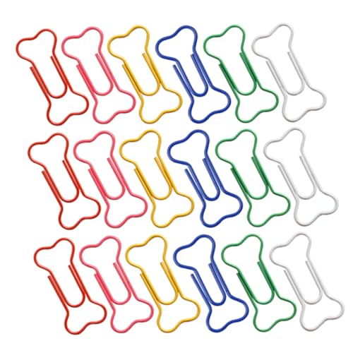 HOMSFOU 50 Stück Büroklammer aus Knochen dackel büroklammern Mini -Papierclips Essensclips Glühlampenstifte Miniclips Papierklammern Häkelmarker zum Häkeln Formclip Metall von HOMSFOU