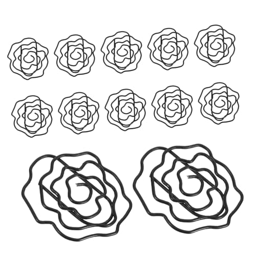 HOMSFOU 50 Stück Büroklammern in Blumenform: Rose, Süße Büroklammern, Lesezeichen, Planerklammer, Lustige Seitenmarkierungslasche Für Bürobedarf, Schulanfang, Dokumente, Notizen, von HOMSFOU