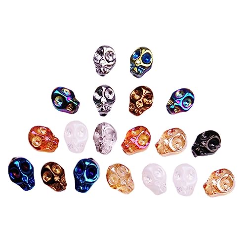 HOMSFOU 50 Stück Bunte Glasperlen Totenkopfform Diy Schmuckherstellung Abstandsperlen für Armbänder Ohrringe Handgemachte Lose Perlen mit Glatter Oberfläche HOMSFOU 50 Stück Bunte Glasperlen Totenkopfform Diy Schmuckherstellung Abstandsperlen für Armbänder Ohrringe Handgemachte Lose Perlen mit Glatter Oberfläche von HOMSFOU