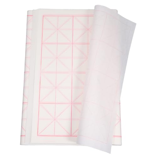 HOMSFOU 50 Stück Chinesisches Kalligrafie-reispapier mit Gitter Halbreifes Xuan-papier aus Bambusfasern Robust Rissbeständig für Anfänger und Profis zum Schreiben und Malen HOMSFOU 50 Stück Chinesisches Kalligrafie-reispapier mit Gitter Halbreifes Xuan-papier aus Bambusfasern Robust Rissbeständig für Anfänger und Profis zum Schreiben und Malen von HOMSFOU