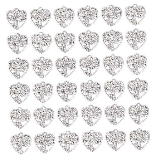 HOMSFOU 50 Stück Diy Zinklegierung Anhänger Hohlbaum Herzanhänger und Robust für Schmuckherstellung und Bastelprojekte HOMSFOU 50 Stück Diy Zinklegierung Anhänger Hohlbaum Herzanhänger und Robust für Schmuckherstellung und Bastelprojekte von HOMSFOU