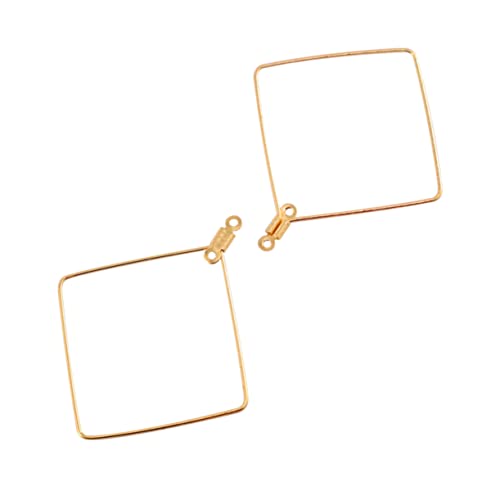 HOMSFOU 50 Stück Geometrische Ohrringe Anhänger für Diy Schmuckherstellung Rhombus Gold Stilvolle Ohrschmuck Zubehöre für Frauen von HOMSFOU