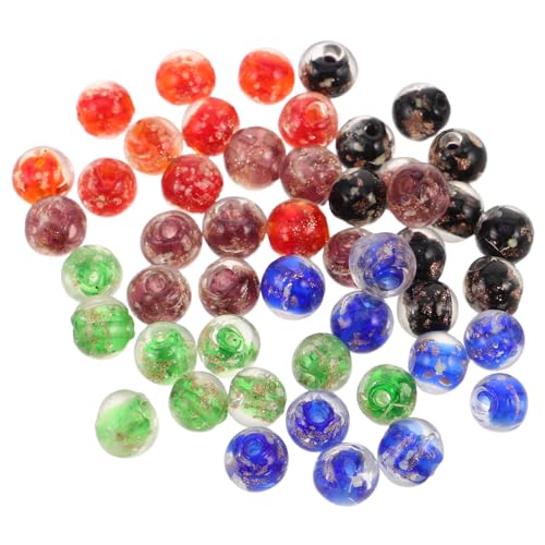 HOMSFOU 50 Stück Glasperlen Leuchtend Runde Spacer Perlen für Diy Schmuckherstellung Armbänder Halsketten Basteln in Farben mit Nachtleuchteffekt HOMSFOU 50 Stück Glasperlen Leuchtend Runde Spacer Perlen für Diy Schmuckherstellung Armbänder Halsketten Basteln in Farben mit Nachtleuchteffekt von HOMSFOU