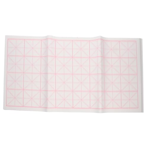 HOMSFOU 50 Stück Halbfeuchtes Xuan-Papier mit Karomuster Chinesisches Reispapier für Pinsel-kalligrafie Langsame Tintenaufnahme Langlebig für Schreib Malübungen von Anfängern HOMSFOU 50 Stück Halbfeuchtes Xuan-Papier mit Karomuster Chinesisches Reispapier für Pinsel-kalligrafie Langsame Tintenaufnahme Langlebig für Schreib Malübungen von Anfängern von HOMSFOU