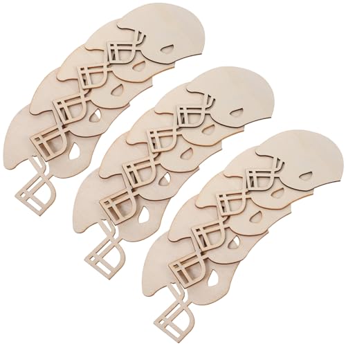 HOMSFOU 50 Stück Holz Football Helm Formen zum Bemalen Unfertige Holzscheiben für Bastelprojekte Glatte Oberfläche für DIY Dekoration Vielseitige Holz Fußball Helm Ornamente für Sport HOMSFOU 50 Stück Holz Football Helm Formen zum Bemalen Unfertige Holzscheiben für Bastelprojekte Glatte Oberfläche für DIY Dekoration Vielseitige Holz Fußball Helm Ornamente für Sport von HOMSFOU