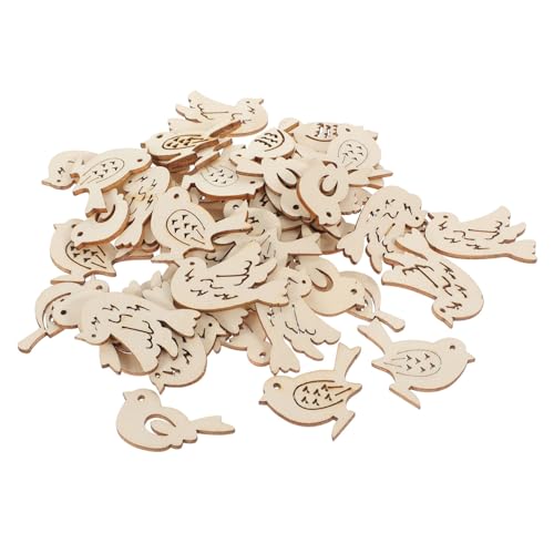 HOMSFOU 50 Stück Holzanhänger Vogelform Unlackiert Leichtes DIY Bastelset Für Scrapbooking Weihnachtsbaumdeko Kreative Holzscheiben Für Handgemachte Heimdekoration HOMSFOU 50 Stück Holzanhänger Vogelform Unlackiert Leichtes DIY Bastelset Für Scrapbooking Weihnachtsbaumdeko Kreative Holzscheiben Für Handgemachte Heimdekoration von HOMSFOU