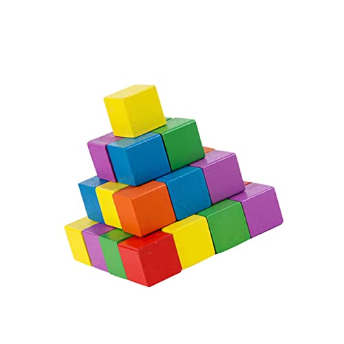 HOMSFOU 50 Stück Holzbausteine DIY Quadratische Holzklötze für Bastelprojekte zum Dekorieren und Fördern der Kreativität von HOMSFOU