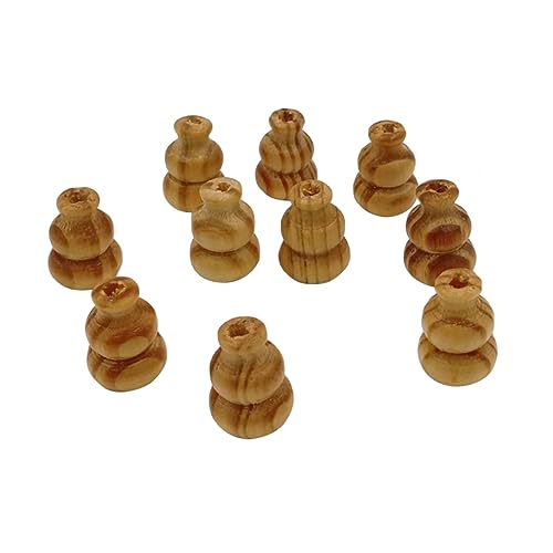 HOMSFOU 50 Stück Holzperlen Gourd Form Unlackierte Diy Holzperlen Armbänder und Schmuckherstellung für Bastelprojekte und Dekoration von HOMSFOU