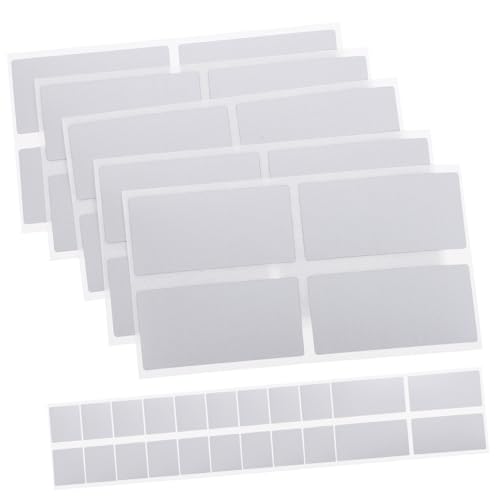 HOMSFOU 50 Stück Kratzkarte Für Abkratzen Name Selbstklebende Etiketten Vinyl Aufkleber Schälen Selbstklebende Abdeckung Für Die Arbeitsplatte Kleine Klebeetiketten Silber Papier von HOMSFOU