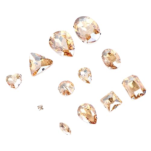 HOMSFOU 50 Stück Kristall Claw Rhinestones Teardrop mit Silberner Basis für Diy Bekleidungsdekoration Gold Mischstil für Handgefertigte Schmuckstücke und Kreative Nähprojekte von HOMSFOU