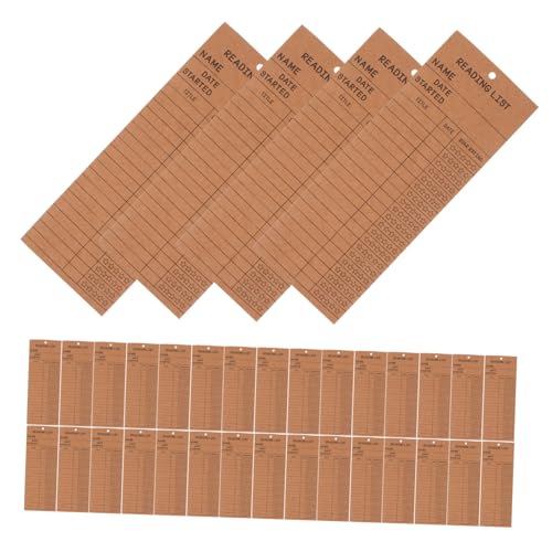 HOMSFOU 50 Stück Lesezeichen aus Papier Bibliothekskarten mit Loch Robuste Book Tracker für Leseratten Gelbes Kraftpapier für Bücherlisten und Lesemarkierung HOMSFOU 50 Stück Lesezeichen aus Papier Bibliothekskarten mit Loch Robuste Book Tracker für Leseratten Gelbes Kraftpapier für Bücherlisten und Lesemarkierung von HOMSFOU