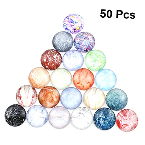 HOMSFOU 50 Stück Marmorkristallpflaster Schmuck für Cabochon Edelsteine zum Basteln Edelstein-Aufkleber dekorativ Handwerk Bastelzubehör selber machen runder Aufkleber Glasfleck HOMSFOU 50 Stück Marmorkristallpflaster Schmuck für Cabochon Edelsteine zum Basteln Edelstein-Aufkleber dekorativ Handwerk Bastelzubehör selber machen runder Aufkleber Glasfleck von HOMSFOU