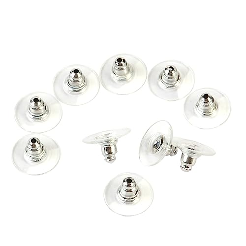 HOMSFOU 50 Stück Metall Ohrstecker Verschluss Weiß K Farbe mit Kunststoffpolster Langlebige Ohrstecker Rückseiten Ergonomisch Leicht für Schmuckzubehör HOMSFOU 50 Stück Metall Ohrstecker Verschluss Weiß K Farbe mit Kunststoffpolster Langlebige Ohrstecker Rückseiten Ergonomisch Leicht für Schmuckzubehör von HOMSFOU
