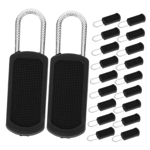 HOMSFOU 50 Stück Metall Reißverschluss Ersatzzieher Zipper Pull für Jacken Koffer Rucksäcke und Reisetaschen Abnehmbar Langlebig Vielseitig Passend Schwarz von HOMSFOU