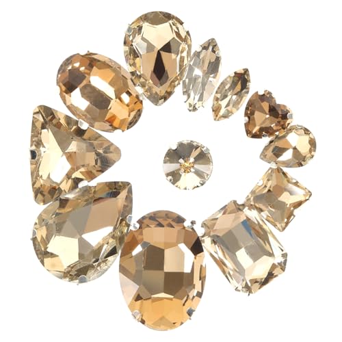 HOMSFOU 50 Stück Nähen Strasssteine Glas Krallen Dekoration DIY Zubehör für Handnähen Kleidung Schmuck Basteln Rauchgelb Kristallgelb HOMSFOU 50 Stück Nähen Strasssteine Glas Krallen Dekoration DIY Zubehör für Handnähen Kleidung Schmuck Basteln Rauchgelb Kristallgelb von HOMSFOU