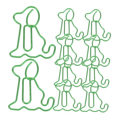 HOMSFOU 50 Stück Niedliche Büroklammer Lesezeichen Aus Papier Clip-lesezeichen Lesezeichen Büroklammer Lustige Büroklammern Ästhetische Büroklammern Dekorative Clips Metall Green von HOMSFOU