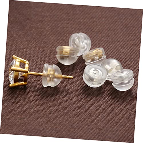 HOMSFOU 50 Stück Ohrstecker Verschlüsse aus Kupfer und Lebensmittelechtem Silikon DIY Schmuckherstellung Zubehör Goldfarbene Ohrmutter Ohrring Stopper für Damen Langlebig und Kreativ HOMSFOU 50 Stück Ohrstecker Verschlüsse aus Kupfer und Lebensmittelechtem Silikon DIY Schmuckherstellung Zubehör Goldfarbene Ohrmutter Ohrring Stopper für Damen Langlebig und Kreativ von HOMSFOU