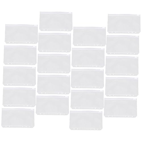 HOMSFOU 50 Stück PVC Zip Beutel für Dokumente Extra Dicke Aufbewahrungstaschen Wiederverwendbare Binder Pouches für Bürobedarf und Schule und HOMSFOU 50 Stück PVC Zip Beutel für Dokumente Extra Dicke Aufbewahrungstaschen Wiederverwendbare Binder Pouches für Bürobedarf und Schule und von HOMSFOU