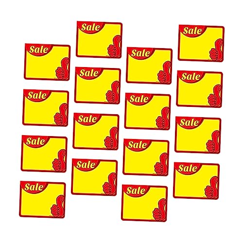 HOMSFOU 50 Stück Preisschilder Blanko Werbeetiketten für Märkte und Geschäfte Robuste Verkaufsschilder aus Papier für Supermarkt Displays und Promotionen von HOMSFOU