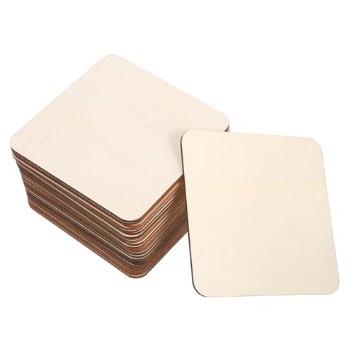HOMSFOU 50 Stück Quadratische Holzscheiben Natürliche Holzplatten zum Basteln Vorgeschliffen und Glatt für DIY Malerei Gravur Schnitzen und Kreative Wohnraumdekoration HOMSFOU 50 Stück Quadratische Holzscheiben Natürliche Holzplatten zum Basteln Vorgeschliffen und Glatt für DIY Malerei Gravur Schnitzen und Kreative Wohnraumdekoration von HOMSFOU