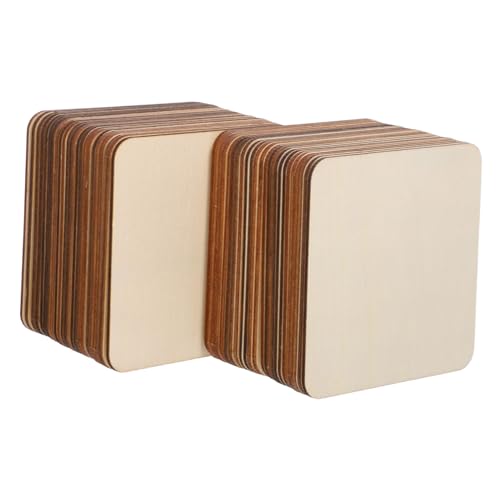 HOMSFOU 50 Stück Quadratische Holzscheiben Vorgefertigte Geschliffene Holzrohlinge für DIY Basteln Malen Gravur Handwerksprojekte Vielseitig Einsetzbar für Dekoration und Kunst HOMSFOU 50 Stück Quadratische Holzscheiben Vorgefertigte Geschliffene Holzrohlinge für DIY Basteln Malen Gravur Handwerksprojekte Vielseitig Einsetzbar für Dekoration und Kunst von HOMSFOU