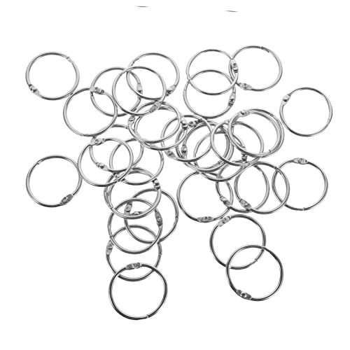 HOMSFOU 50 Stück Ring für Buch bürozubehör bürogadges activity rings schöüsselanhäger Ringe für Schlüssel mal Ringordner für lose Blätter Bindering für den täglichen Gebrauch Metall Silver von HOMSFOU