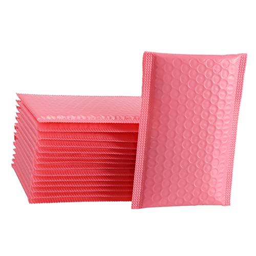 HOMSFOU 50 Stück Rosa Luftpolstertaschen Wiederverwendbar Luftpolster Rosa Versandtaschen Verpackungsbeutel Gepolsterte Versandumschläge Luftpolsterverpackungsumschläge von HOMSFOU