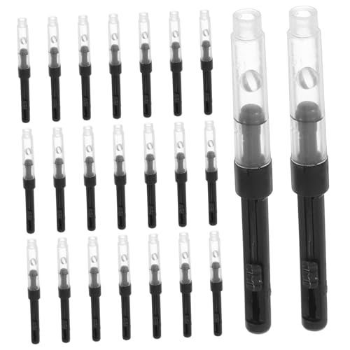 HOMSFOU 50 Stück Rotierender Tintenabsorber Flasche Brunnenstift -Twist -Konverter Universal- wieder auffüllbar Füllfederhalter zum Schreiben Füller Plastik Black HOMSFOU 50 Stück Rotierender Tintenabsorber Flasche Brunnenstift -Twist -Konverter Universal- wieder auffüllbar Füllfederhalter zum Schreiben Füller Plastik Black von HOMSFOU