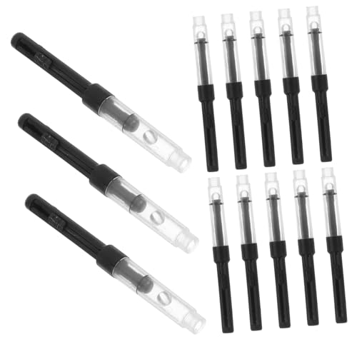HOMSFOU 50 Stück Rotierender Tintenabsorber Twist Nachfüllung Füllfederhalter für Männer wieder auffüllbar Flasche Tintenpumpe Tintenpatronen Füller Tintenstifte zum Zeichnen Plastik Black von HOMSFOU