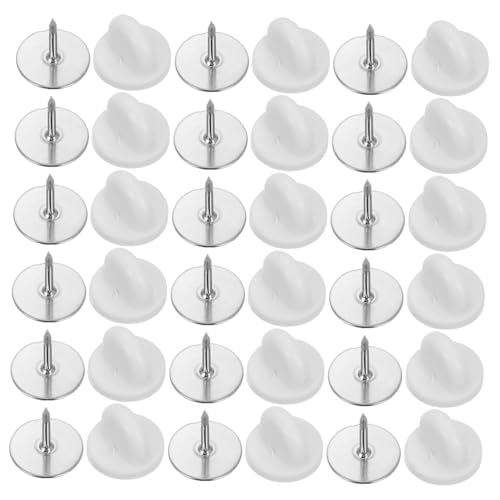 HOMSFOU 50 Stück Schmetterlingshutschnalle Zubehör Für Die Herstellung Von Diy-stickbroschen Endkappe Für Broschennadel Pin-rückseite Leerer Stift Rückseiten Stiftkappenhalter Weiß Pvc von HOMSFOU