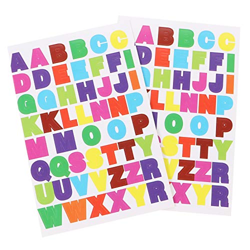 HOMSFOU 50 Stück Selbstklebende Buchstabenaufkleber Bunte Alphabet Sticker für Scrapbooking Basteln Dekoration und Diy Projekte Reißfest und Langlebig von HOMSFOU