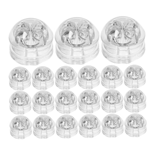 HOMSFOU 50 Stück Silikon Ohrstecker Sicherer Halt Ohrstecker Ersatz Soft Safety Backings für Dünne Stifte Druckreduzierendes Material Silber für Damen und Herren von HOMSFOU