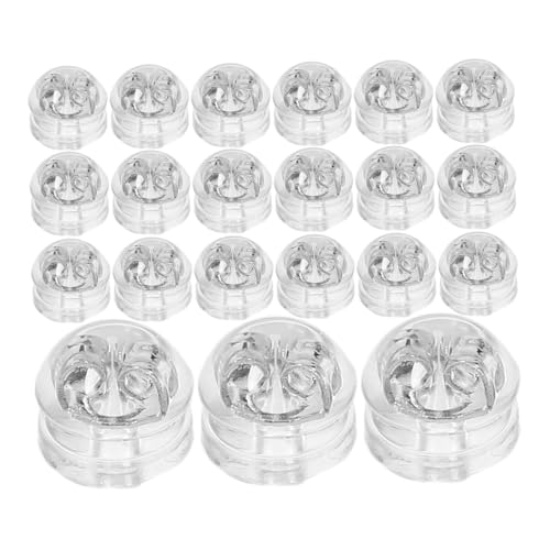 HOMSFOU 50 Stück Silikon Ohrstecker Verschlüsse Silber Hamburger Form Ohrstopper für Dünne Stecker Sichere Passform Wiederverwendbar Weich und Bequem für Damen und Herren von HOMSFOU