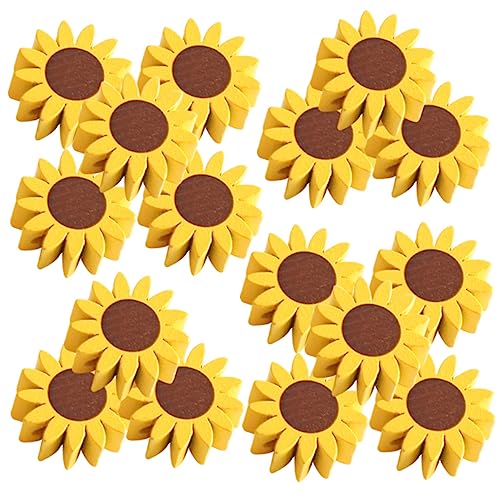 HOMSFOU 50 Stück Sonnenblumen Holzperlen für DIY Schmuckherstellung Bastelbedarf Projekte Vielseitig Einsetzbar für Armbänder und Dekorationen von HOMSFOU