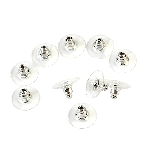 HOMSFOU 50 Stück Teiliges Metall Ohrring Verschlüsse mit Kunststoffpolster Weiß K Earring Backings Langlebig Ergonomisch Leicht für Schmuckzubehör HOMSFOU 50 Stück Teiliges Metall Ohrring Verschlüsse mit Kunststoffpolster Weiß K Earring Backings Langlebig Ergonomisch Leicht für Schmuckzubehör von HOMSFOU