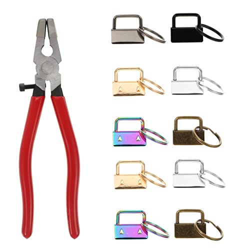 HOMSFOU 50 Stück Teiliges Schlüsselanhänger mit Schlüsselring und Zange für Diy Arbeiten für Schlüsselanhänger Armbänder und Taschenketten Farben und Praktischem Zubehör von HOMSFOU
