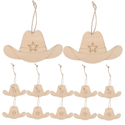 HOMSFOU 50 Stück Teiliges Western Cowboy Hut Holzscheiben Naturbelassene DIY Bastelrohlinge zum Bemalen Robuste Holzstücke für Partydeko Weihnachts und Western Mottos Vielseitige HOMSFOU 50 Stück Teiliges Western Cowboy Hut Holzscheiben Naturbelassene DIY Bastelrohlinge zum Bemalen Robuste Holzstücke für Partydeko Weihnachts und Western Mottos Vielseitige von HOMSFOU