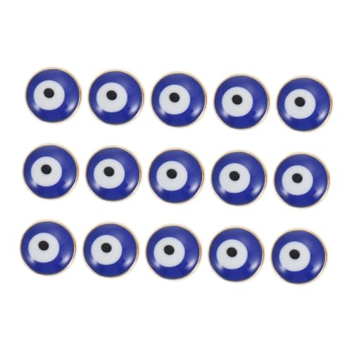 HOMSFOU 50 Stück Türkisches Blaues Evil Eye Anhänger Kreative DIY Perlen aus Legierung Langlebiges Schutzamulett mit Bohrung für Schmuckherstellung und Bastelprojekte HOMSFOU 50 Stück Türkisches Blaues Evil Eye Anhänger Kreative DIY Perlen aus Legierung Langlebiges Schutzamulett mit Bohrung für Schmuckherstellung und Bastelprojekte von HOMSFOU
