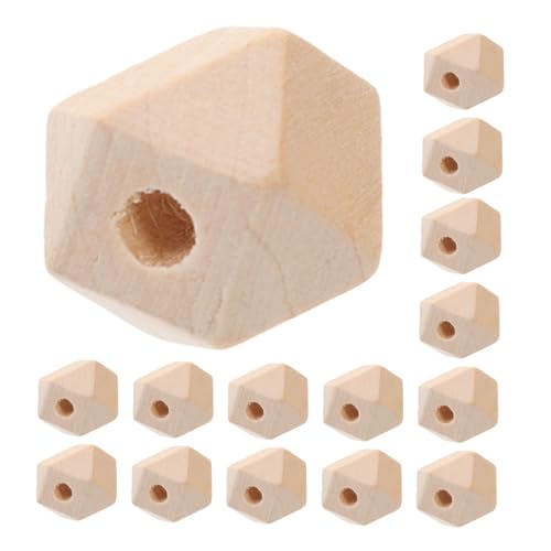HOMSFOU 50 Stück Unlackierte Holzperlen Achteckige Holz Spacer Beads Facettierte Polygon DIY Schmuck Bastelperlen für Handwerk und Dekoration HOMSFOU 50 Stück Unlackierte Holzperlen Achteckige Holz Spacer Beads Facettierte Polygon DIY Schmuck Bastelperlen für Handwerk und Dekoration von HOMSFOU