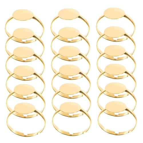 HOMSFOU 50 Stück Verstellbare Ringrohlinge mit Flachem Rund Pad Leere Fassungsringe für Schmuckherstellung Diy Schmuckkomponenten für Individuellen Edelsteinwechsel Vielseitige Ringbasis HOMSFOU 50 Stück Verstellbare Ringrohlinge mit Flachem Rund Pad Leere Fassungsringe für Schmuckherstellung Diy Schmuckkomponenten für Individuellen Edelsteinwechsel Vielseitige Ringbasis von HOMSFOU