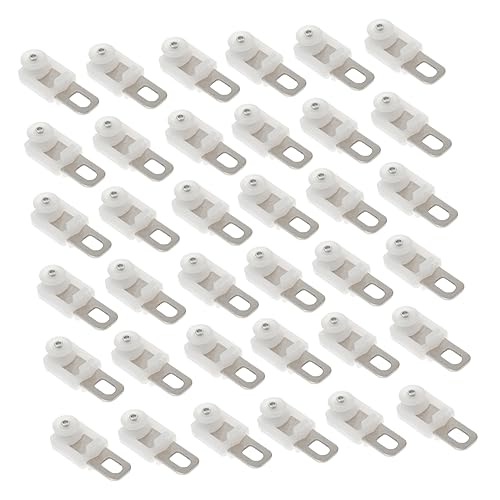 HOMSFOU 50 Stück Vorhangrolle Gardinenrollen Gardinenläufer Mit Rädern Gardinenstange Gleitgleiter Gardinenträger Clips Für Gardinenschienen Vorhänge Schienenklemme Auf Rädern Weiß Plastik HOMSFOU 50 Stück Vorhangrolle Gardinenrollen Gardinenläufer Mit Rädern Gardinenstange Gleitgleiter Gardinenträger Clips Für Gardinenschienen Vorhänge Schienenklemme Auf Rädern Weiß Plastik von HOMSFOU
