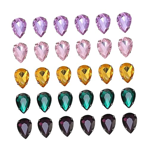 HOMSFOU 50 Stück Wasserfall Rhinestones Quadratische Krallen Nähstein für DIY Schmuck und Bekleidung Teardrop Rhinestones Gemischten Farben Strapazierfähige Glasmaterialien HOMSFOU 50 Stück Wasserfall Rhinestones Quadratische Krallen Nähstein für DIY Schmuck und Bekleidung Teardrop Rhinestones Gemischten Farben Strapazierfähige Glasmaterialien von HOMSFOU