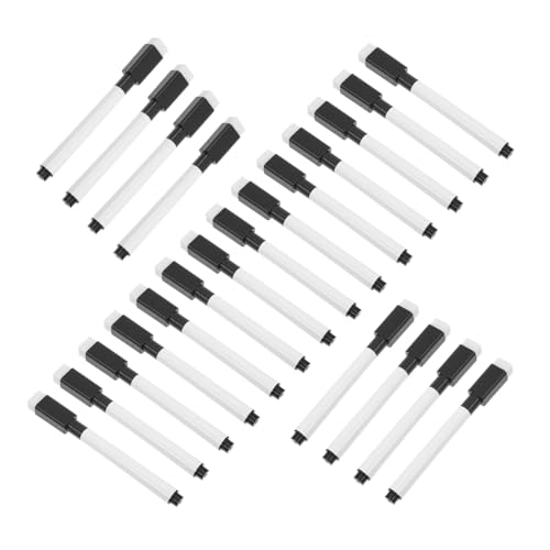 HOMSFOU 50 Stück trockener Löschstift stifte für whiteboards Whiteboard-Stift Whiteboardmarker mit Radiergummi Whiteboard-Marker mit Radiergummi Bürstenkopf aus Polyester-Chemiefaser Black von HOMSFOU