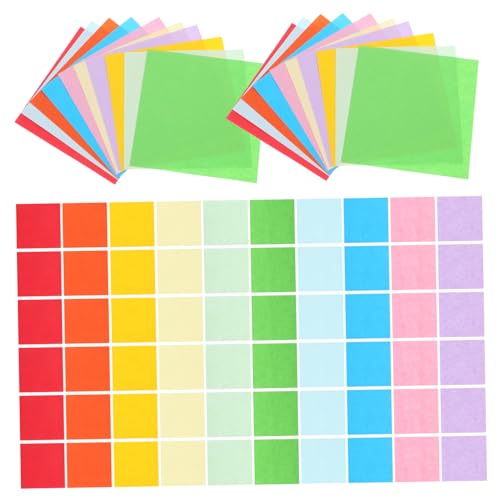 HOMSFOU 500 Blatt Origami Papier Großpackung Mehrfarbiges Konstruktionspapier Japanisches Origami Papier Origami Papierstreifen von HOMSFOU